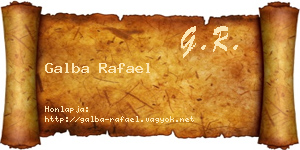 Galba Rafael névjegykártya